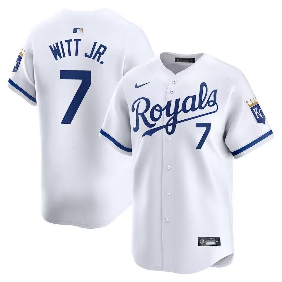 Men Kansas City Royals #7 Witt jr white Game 2024 Nike MLB Jersey style 8->boston red sox->MLB Jersey